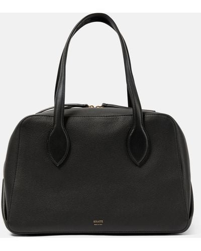 Khaite Maeve Medium Leather Tote Bag - Black
