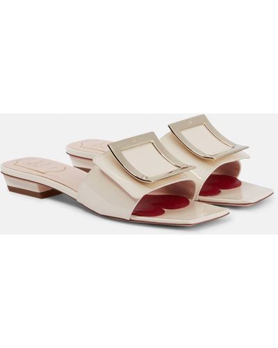 Roger Vivier Belle Vivier 25 Patent Leather Slides - Pink