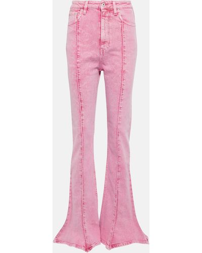 Y. Project Classic Trumpet Flared Jeans - Pink