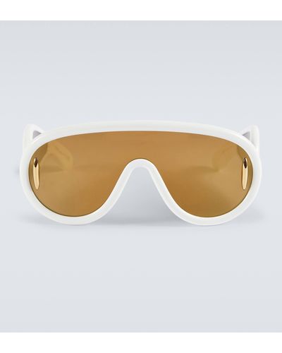 Loewe Paula's Ibiza Wave Mask Oversized D-frame Embellished Acetate Sunglasses - White