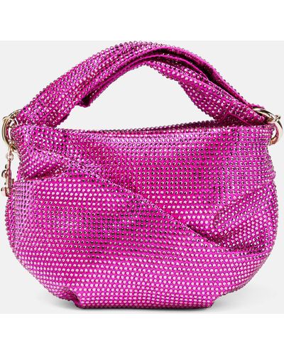 Jimmy Choo Bonny Crystal-embellished Tote Bag - Purple