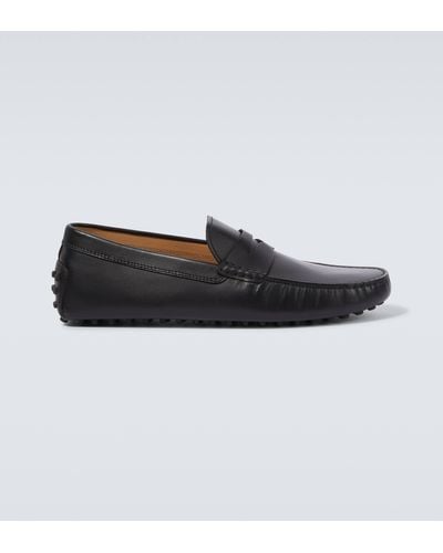 Tod's Gommino Leather Driving Shoes - Black