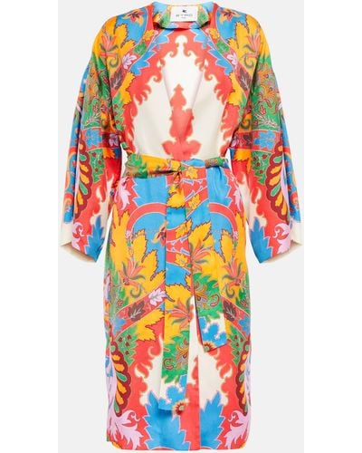 Etro Printed Silk Beach Cover-up - Red