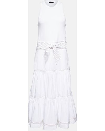 Veronica Beard Austyn Cotton-blend Midi Dress - White