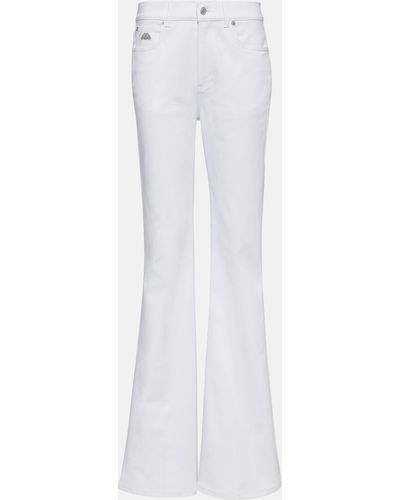 Alexander McQueen High-rise Flared Jeans - White
