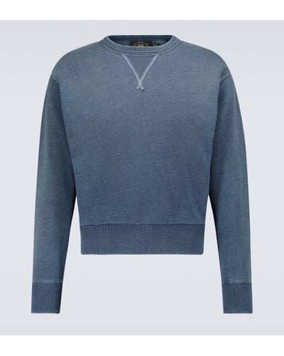 RRL Washed Cotton Sweatshirt - Blue