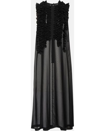 Noir Kei Ninomiya Jacquard Midi Dress - Black