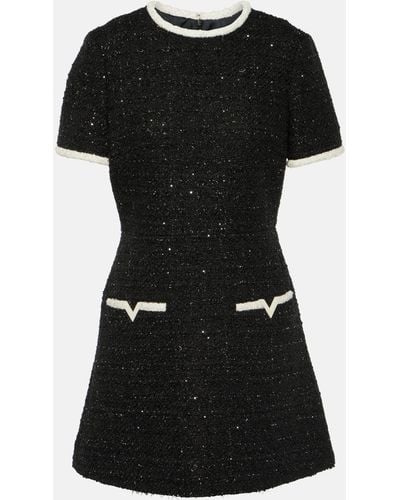 Valentino Tweed Minidress - Black