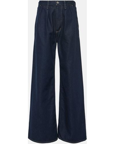 Citizens of Humanity Maritzy Pleated Wide-leg Jeans - Blue