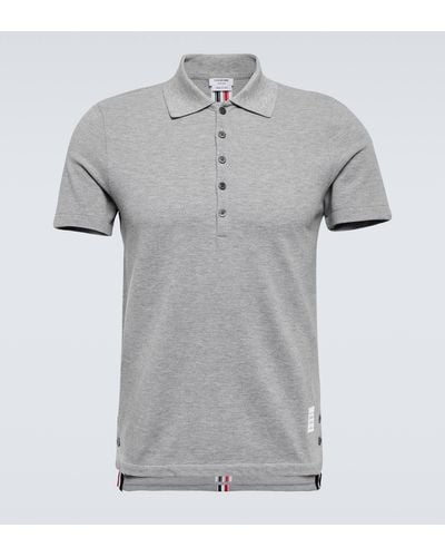 Thom Browne Cotton Polo Shirt - Grey