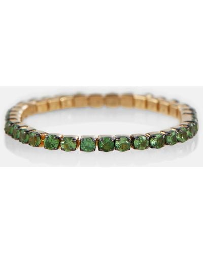 SHAY Thread 18kt Gold Ring With Green Garnets