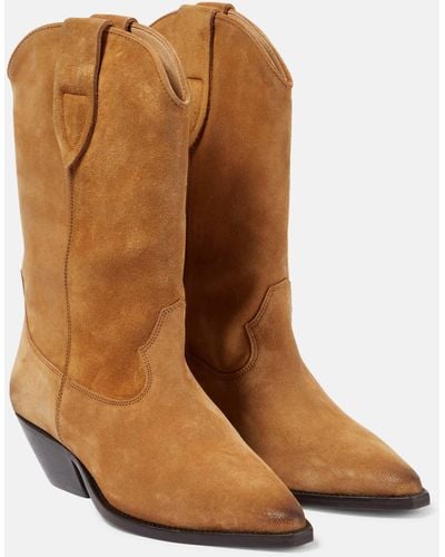 Isabel Marant Duerto Pointed-toe Suede Heeled Cowboy Boots - Brown