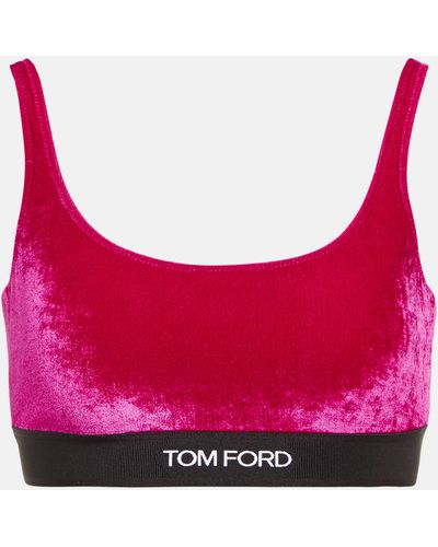 Tom Ford Velvet Bralette - Pink