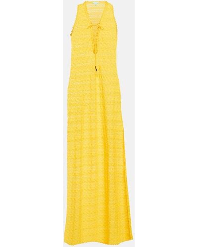 Melissa Odabash Maddie V-neck Maxi Dress - Yellow