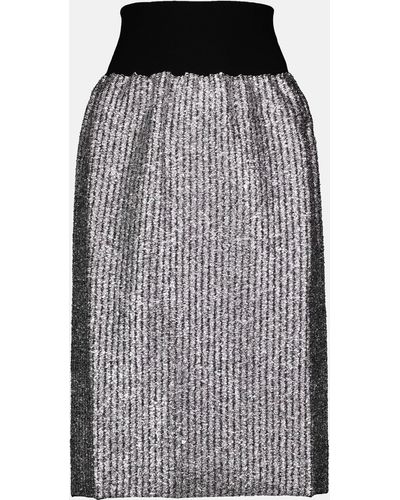 Moncler Genius 2 Moncler 1952 Lurex® Wool-blend Midi Skirt - Black