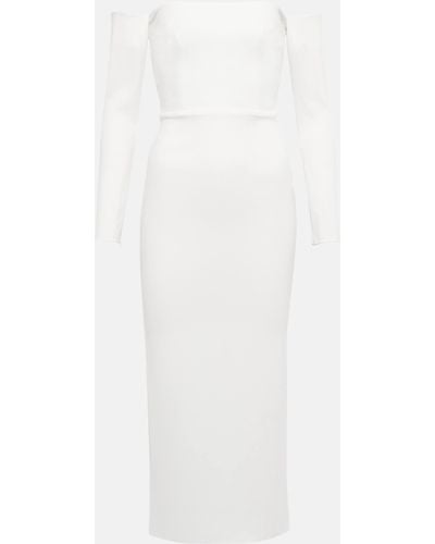 Alex Perry Bridal Tate Stretch-crepe Midi Dress - White