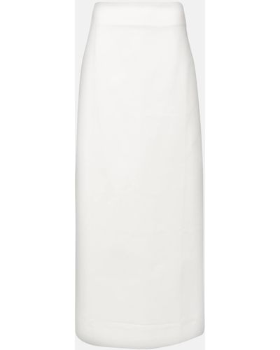 Adriana Degreas Cotton-blend Maxi Skirt - White