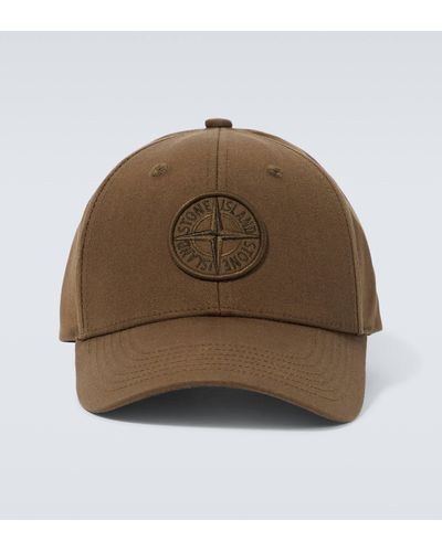 Stone Island Compass Cotton Baseball Cap - Brown