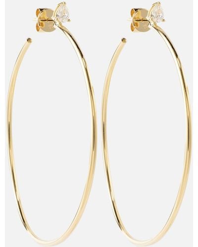 Anita Ko 18kt Gold Hoop Earrings With Diamonds - Metallic