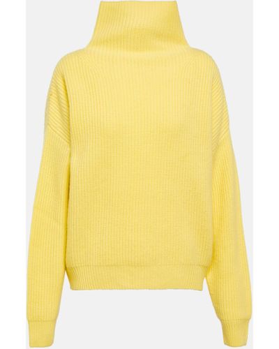 Isabel Marant Brooke Wool And Cashmere Turtleneck Sweater - Yellow