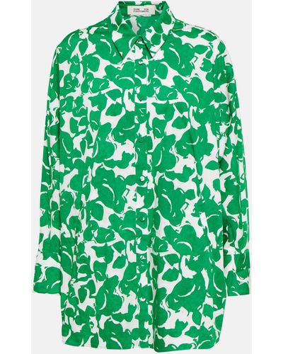 Diane von Furstenberg Printed Cotton Shirt - Green
