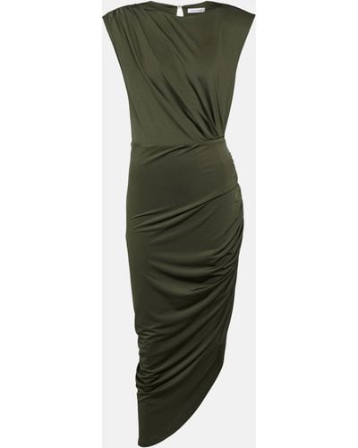 Veronica Beard Merrith Asymmetric Jersey Midi Dress - Green