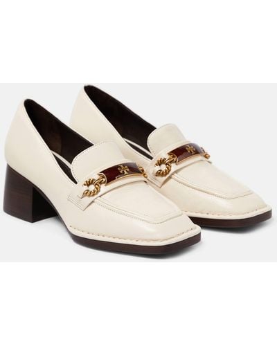 Tory Burch Perrine Leather Loafers - White