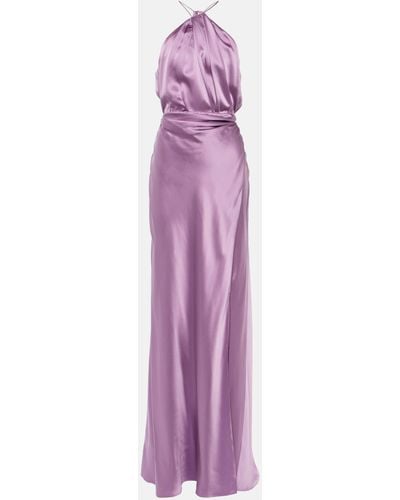 The Sei Asymmetric Silk Gown - Purple