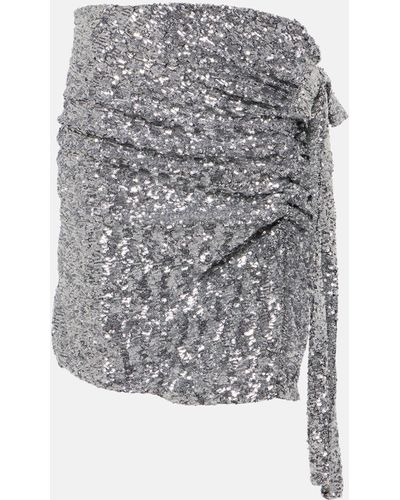 Rabanne Sequined Miniskirt - Grey