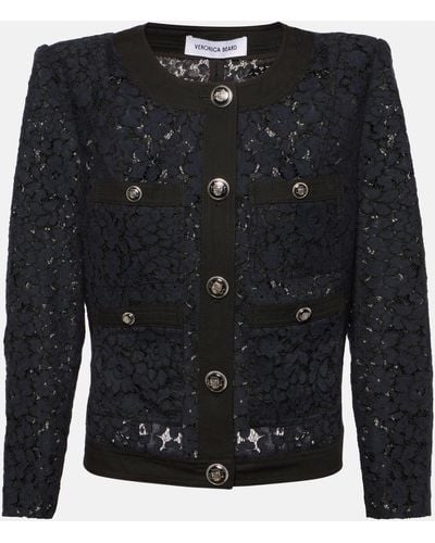 Veronica Beard Ferazia Lace Jacket - Black