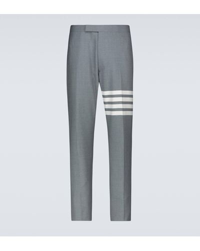 Thom Browne 4-bar Wool Suiting Pants - Grey