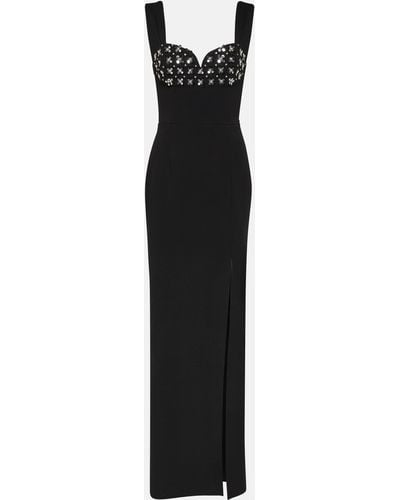 Rebecca Vallance Bianca Crystal-embellished Gown - Black
