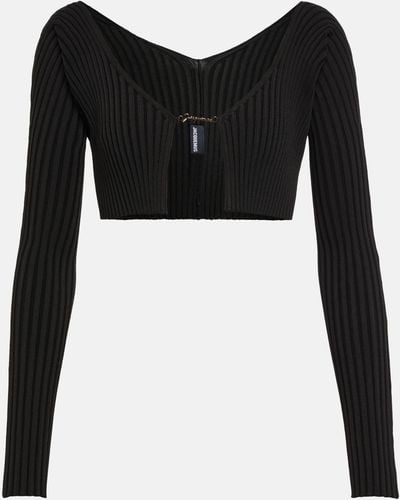 Jacquemus La Maille Pralù Micro Cardigan - Black