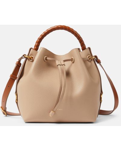 Chloé Marcie Small Leather Tote Bag - Brown