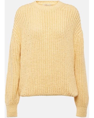 Loro Piana Ribbed-knit Silk Sweater - Yellow