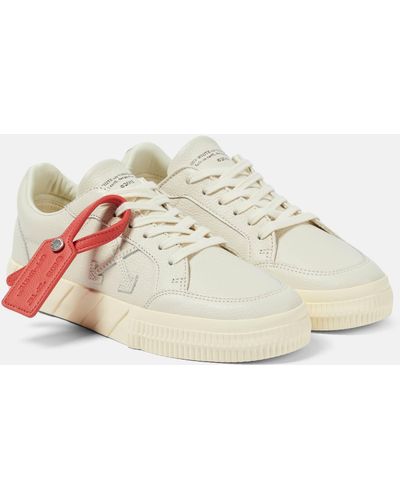 Off-White c/o Virgil Abloh Vulcanized Leather Sneakers - White