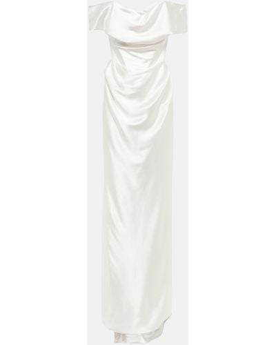 Vivienne Westwood Bridal Long Cocotte Silk Satin Gown - White