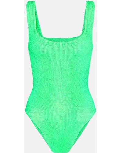 Hunza G Square-neck Swimsuit - Green