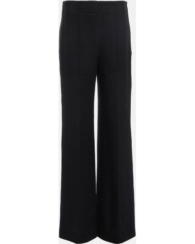 Chloé High-rise Wool-blend Pants - Black