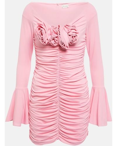 Magda Butrym Ruched Jersey Mini Dress - Pink