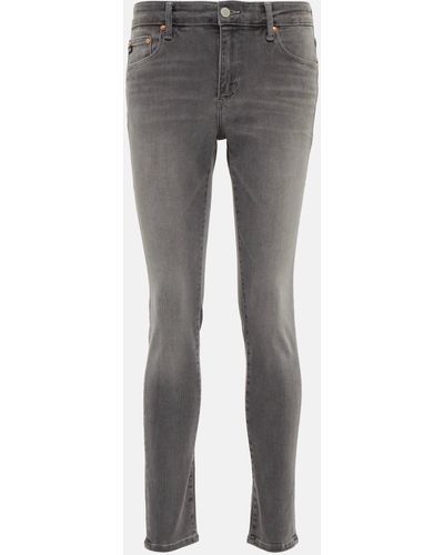 AG Jeans Farrah High-rise Skinny Jeans - Grey