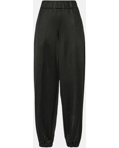 Shop Jil Sander Tapered Rib-Knit Pants