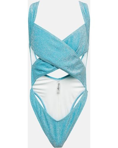 Reina Olga Exotica Lurex® Swimsuit - Blue
