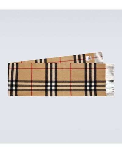 Burberry Vintage Check Cashmere Scarf - Natural