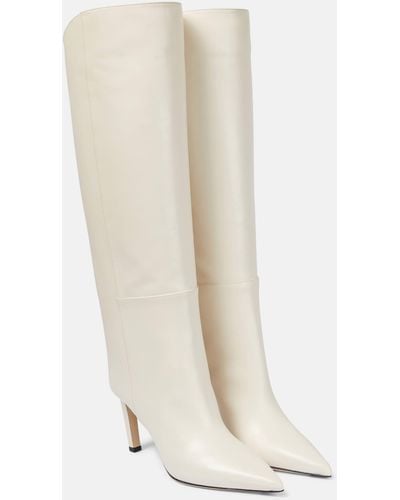 Jimmy Choo Alizze Leather Knee-high Boots - White