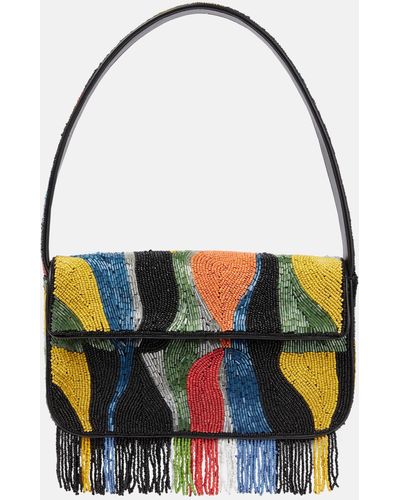 STAUD Tommy Beaded Shoulder Bag - Multicolour
