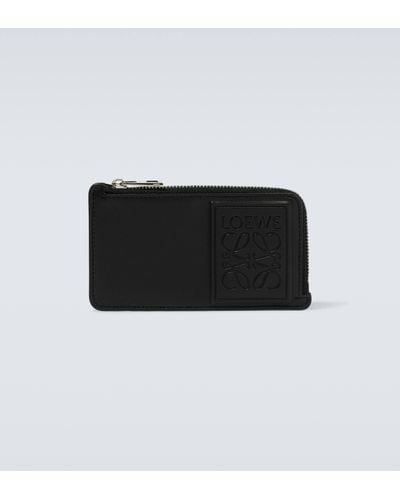 Loewe Leather Coin And Cardholder - Black