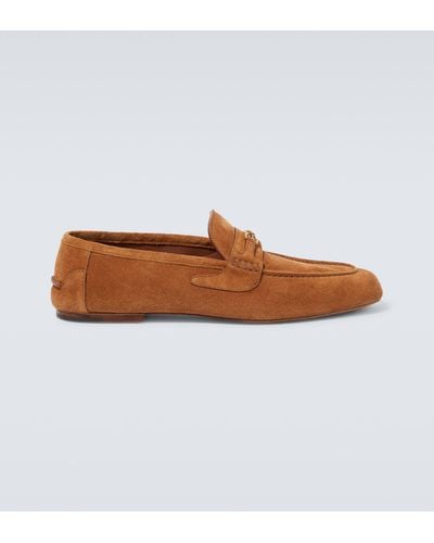 Gucci Suede Loafers - Brown