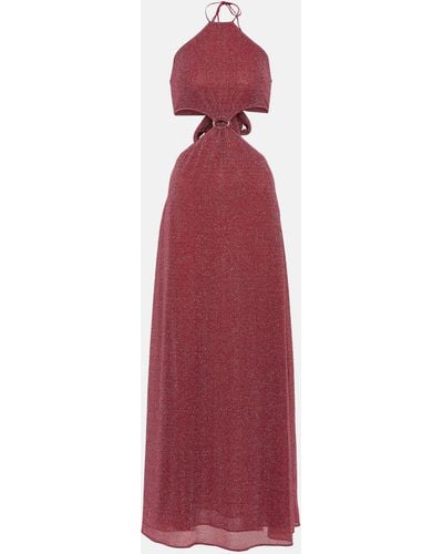 Oséree Lumiere O-gem Cutout Maxi Dress - Red