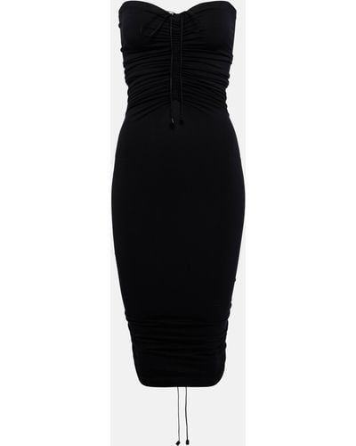 Wolford Fatal Ruched Strapless Minidress - Black
